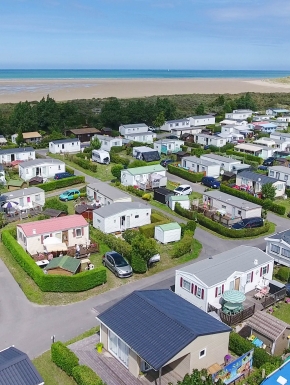 Vue sur les locations camping Des Dunes dans le Nord pres de dunkerque